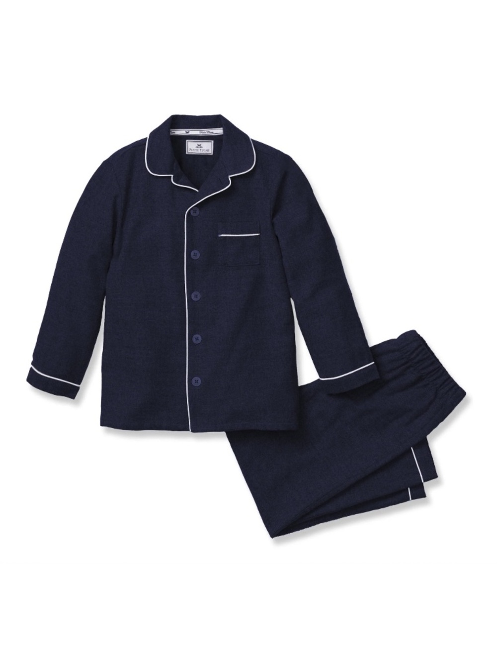 Petite Plume Toddler Flannel Pajama Set in Navy